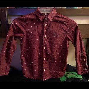 Boys maroon button up